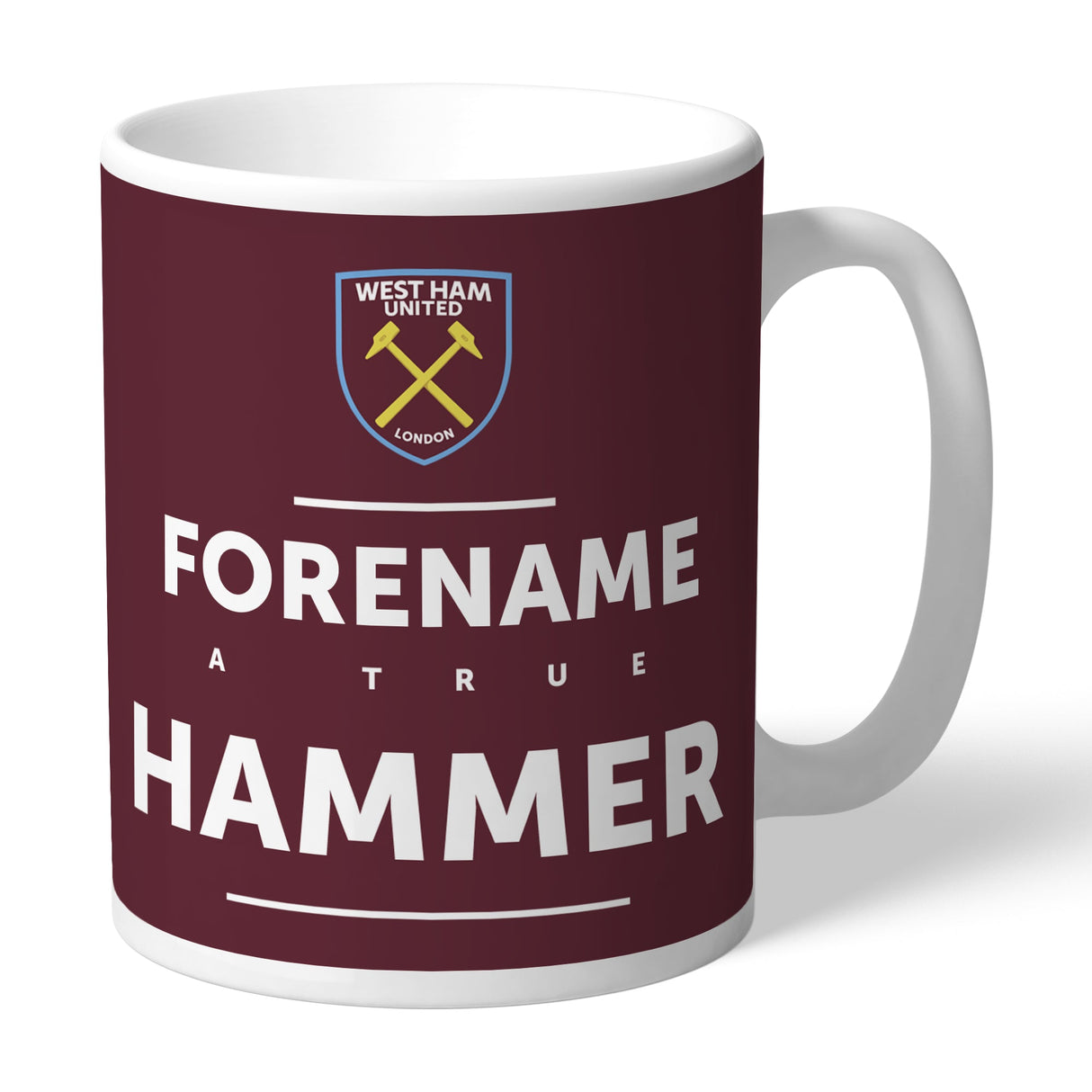 Personalised West Ham United FC True Mug - Mugs at Gift Moments