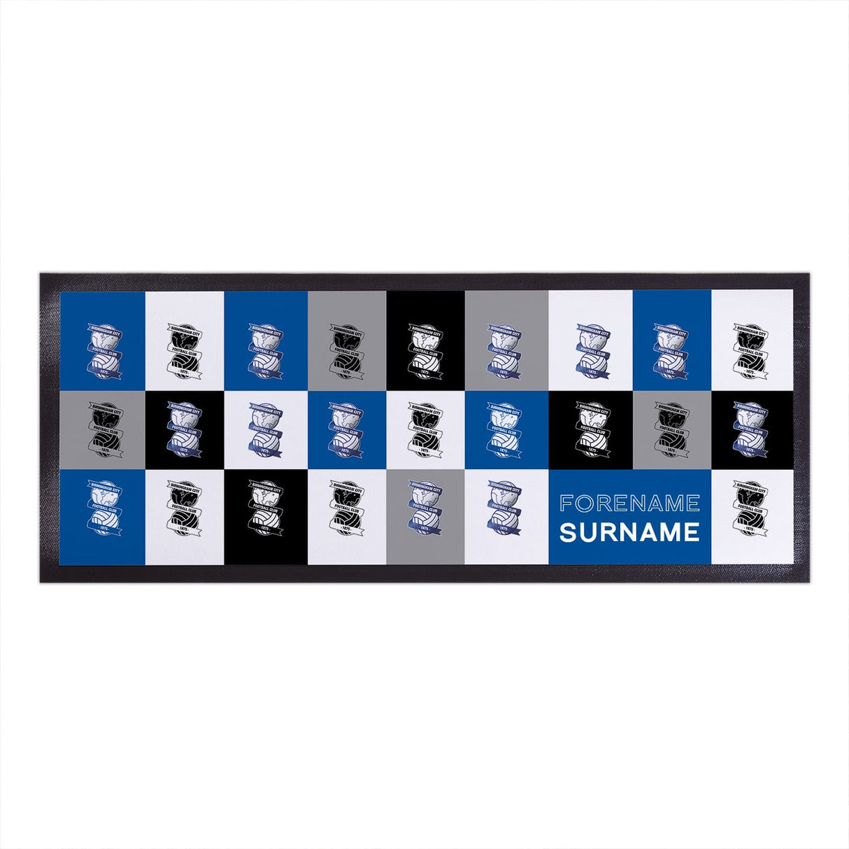 Personalised Birmingham City FC Chequered Bar Runner - Barware at Gift Moments