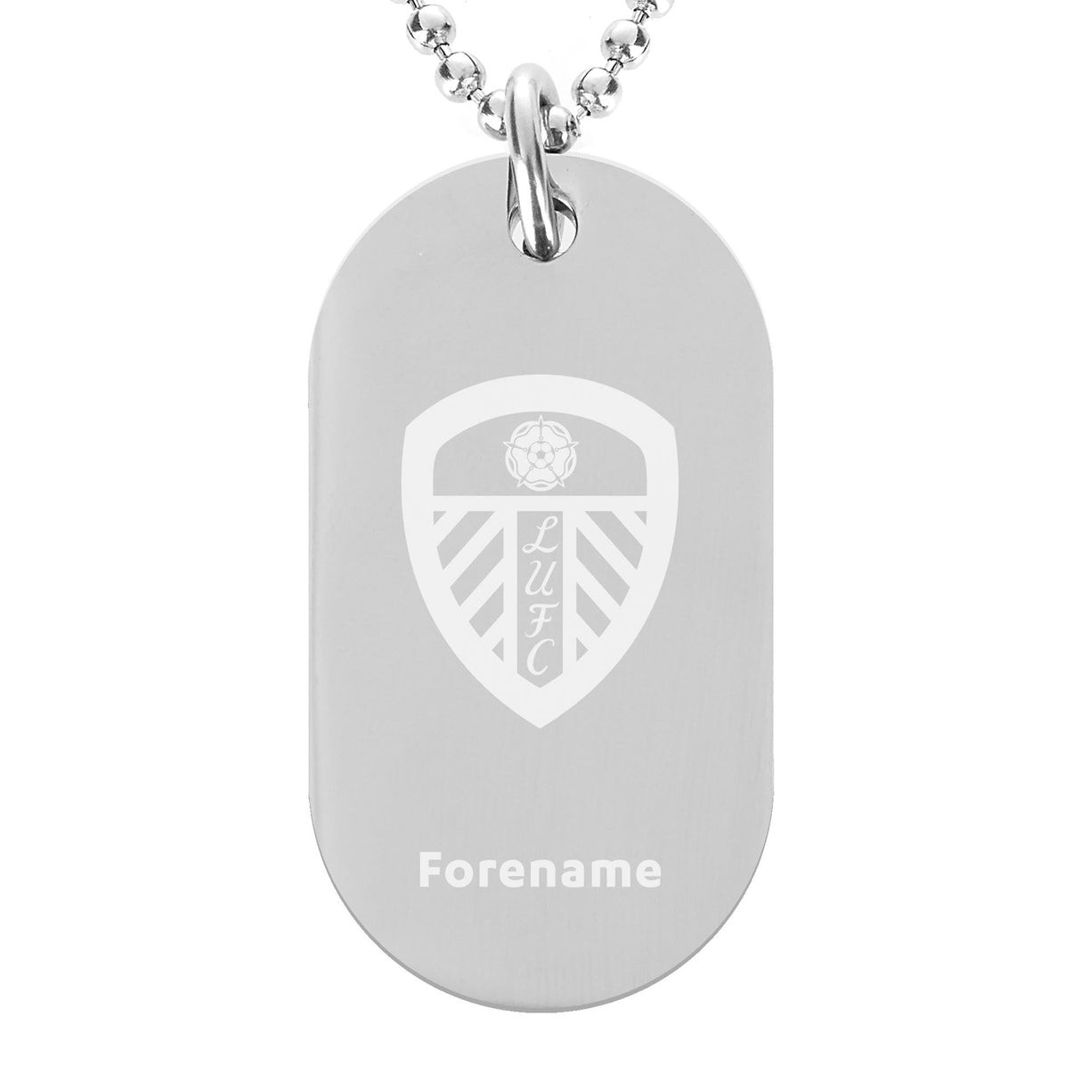 Personalised Leeds United FC Crest Dog Tag Pendant - Necklaces at Gift Moments