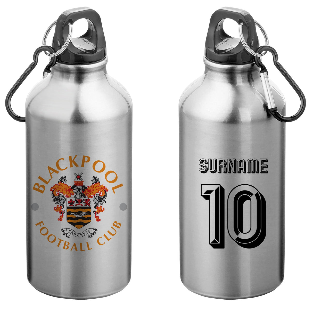 Personalised Blackpool FC Retro Water Bottle: 1 - Water Bottles By Blackpool