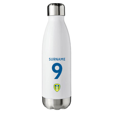 Personalised Leeds United FC Back of Shirt Insulated Water Bottle - Water Bottles at Gift Moments