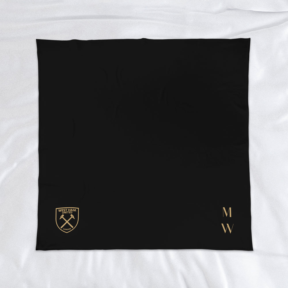 Personalised West Ham United FC Initials Fleece Blanket - Blankets at Gift Moments