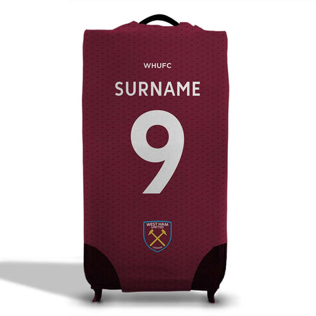 Personalised West Ham United FC Suitcase Cover (Large) - Suitcase Covers at Gift Moments