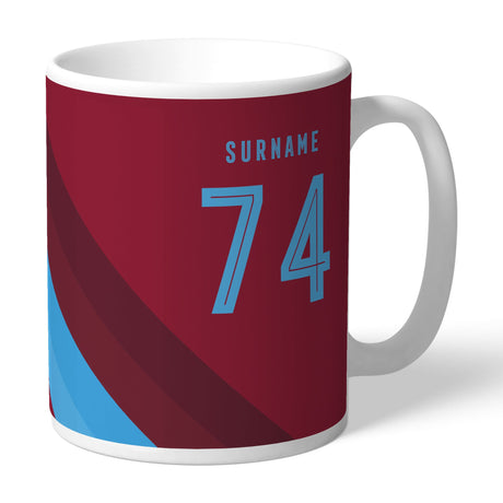 Personalised West Ham United FC Stripe Mug - Mugs at Gift Moments