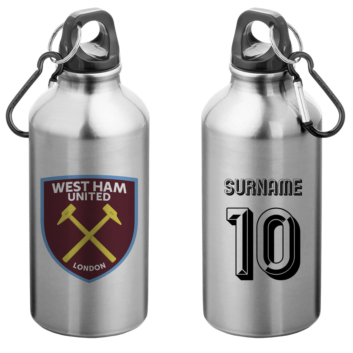 Personalised West Ham United FC Retro Water Bottle - Water Bottles at Gift Moments