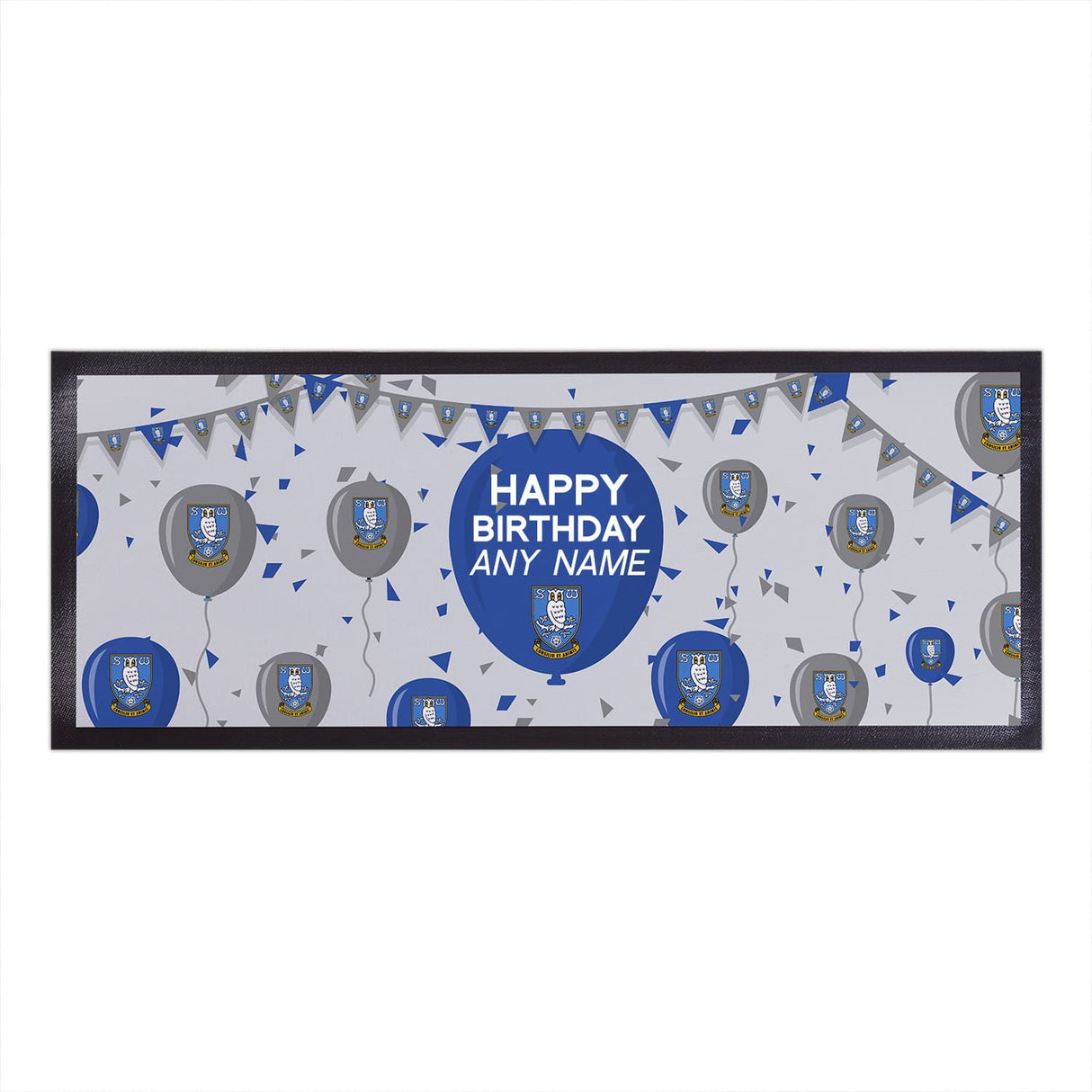 Personalised Sheffield Wednesday FC Bar Runner: 1 - Barware By Sheffield Wednesday