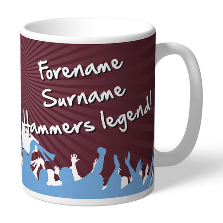 Personalised West Ham United FC Legend Mug - Mugs at Gift Moments