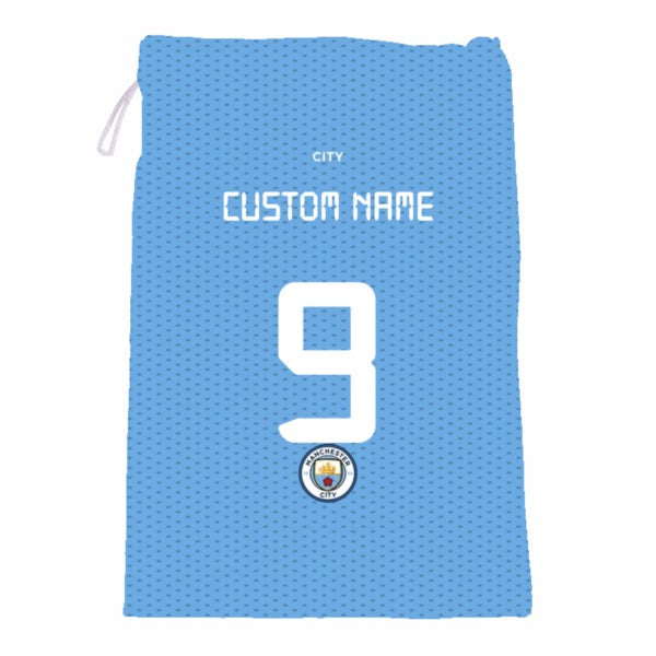 Personalised Manchester City Back of Shirt Santa Sack - Christmas at Gift Moments