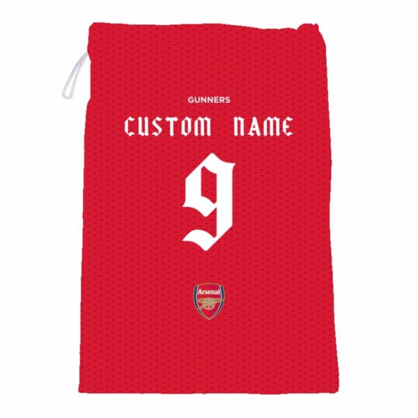 Personalised Arsenal Back of Shirt Santa Sack - Christmas at Gift Moments