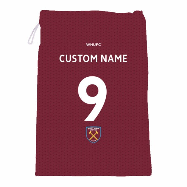 Personalised West Ham United Back of Shirt Santa Sack - Christmas at Gift Moments