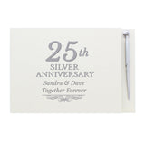 Personalised 25th Anniversary Guest Book & Pen: 3 - Guest Books By Gift Moments