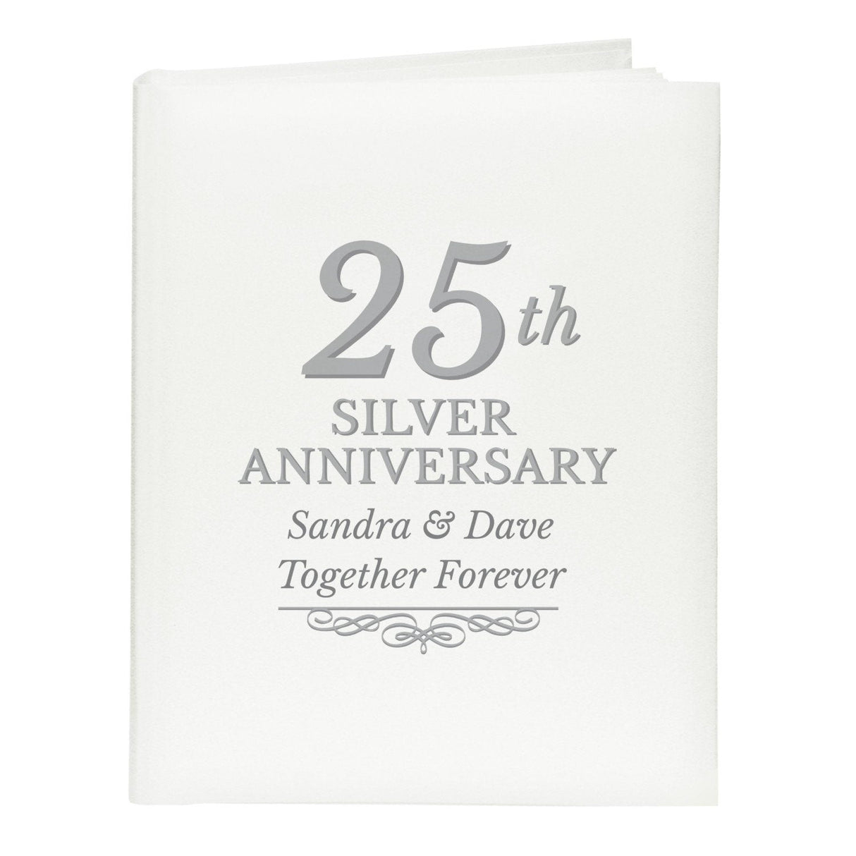 Personalised 25th Silver Anniversary Traditional Photo Album - Photo Albums at Gift Moments