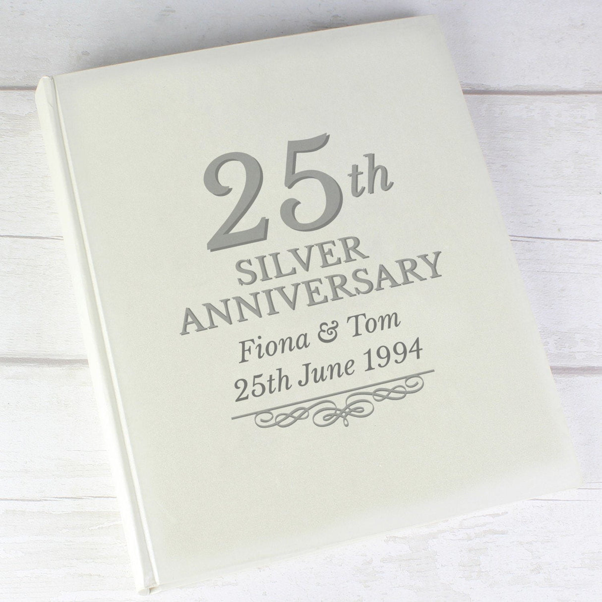 Personalised 25th Silver Anniversary Traditional Photo Album - Photo Albums at Gift Moments