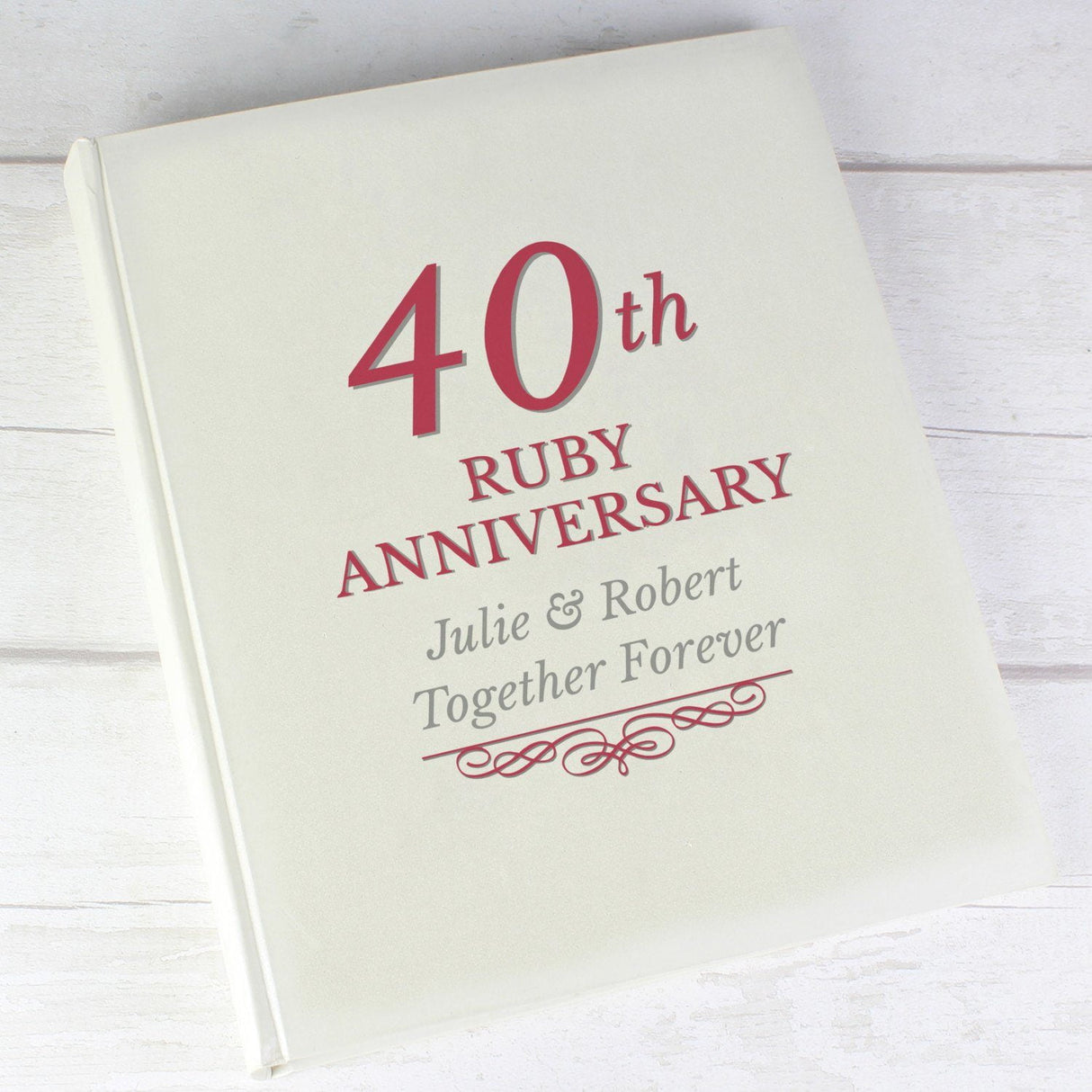 Personalised 40th Ruby Anniversary Traditional Photo Album - Photo Albums at Gift Moments