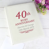 Personalised 40th Ruby Anniversary Traditional Photo Album - Photo Albums at Gift Moments