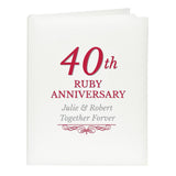 Personalised 40th Ruby Anniversary Traditional Photo Album - Photo Albums at Gift Moments