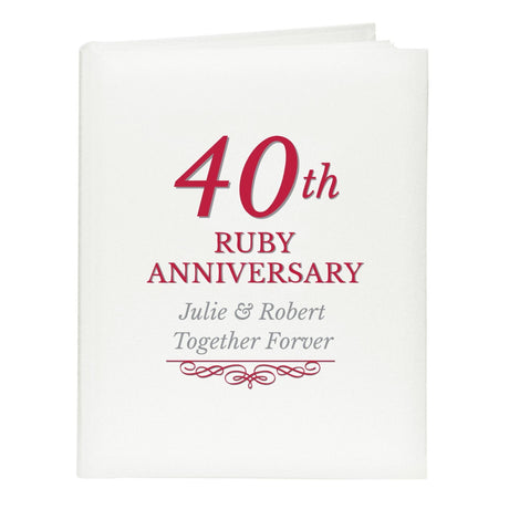 Personalised 40th Ruby Anniversary Photo Album: 3 - Photo Albums By Gift Moments