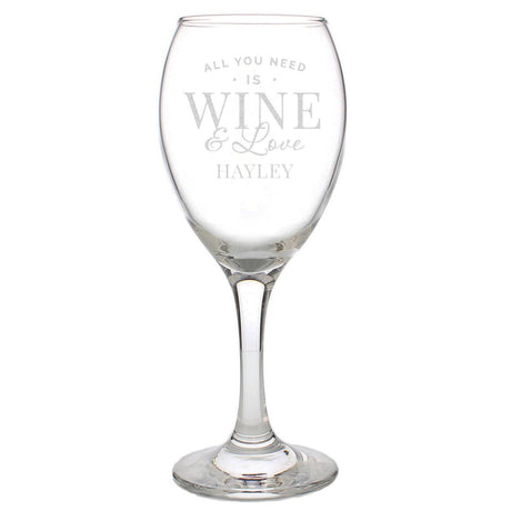 Personalised All You Need is Wine Wine Glass - Wine Glasses at Gift Moments