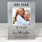 Personalised 4x4 Glitter Anniversary Photo Frame: 3 - Photo Frames By Gift Moments