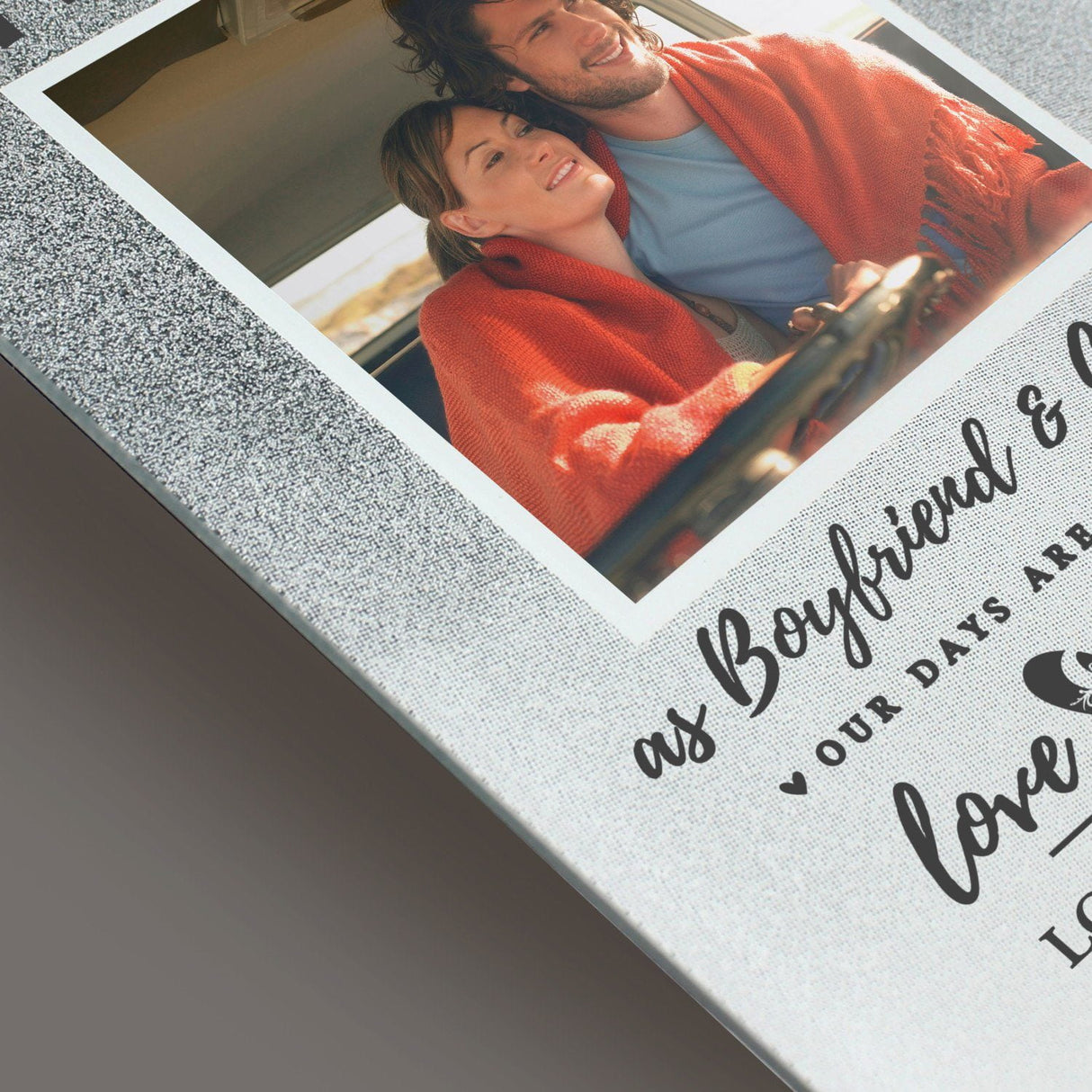 Personalised 4x4 Glitter Anniversary Photo Frame: 4 - Photo Frames By Gift Moments