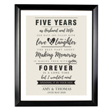 Personalised Anniversary Black Framed Print: 3 - Framed Prints By Gift Moments