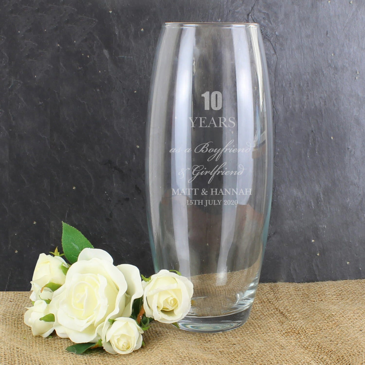 Personalised Anniversary Bullet Vase - Vases & Plant Pots at Gift Moments