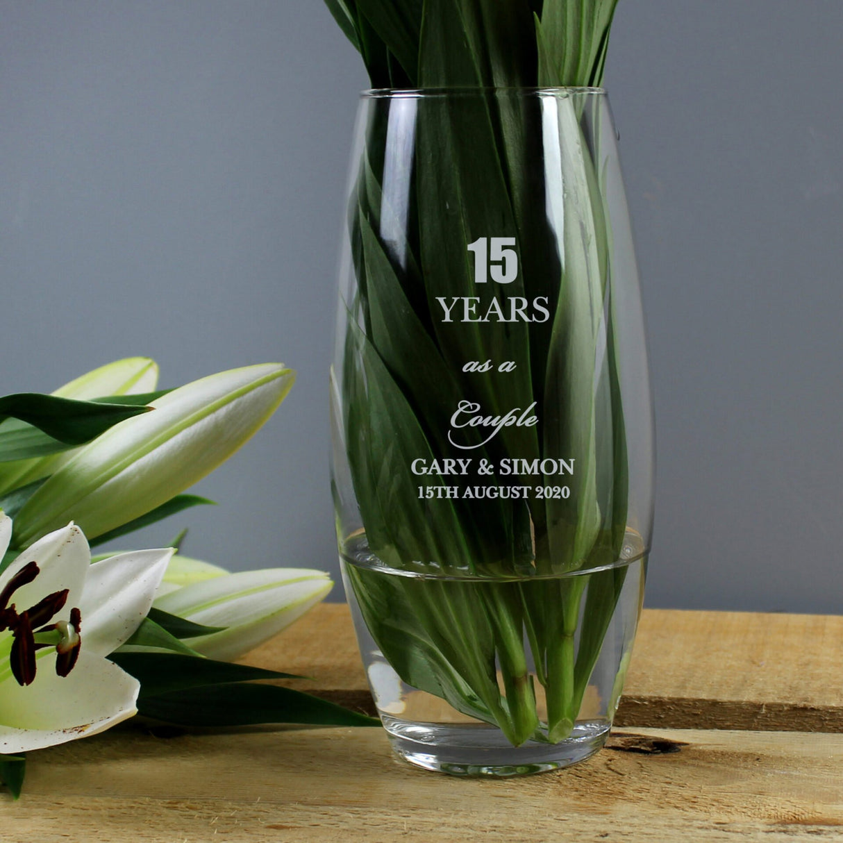 Personalised Anniversary Bullet Vase - Vases & Plant Pots at Gift Moments