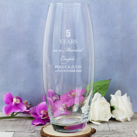 Personalised Anniversary Bullet Vase - Vases & Plant Pots at Gift Moments