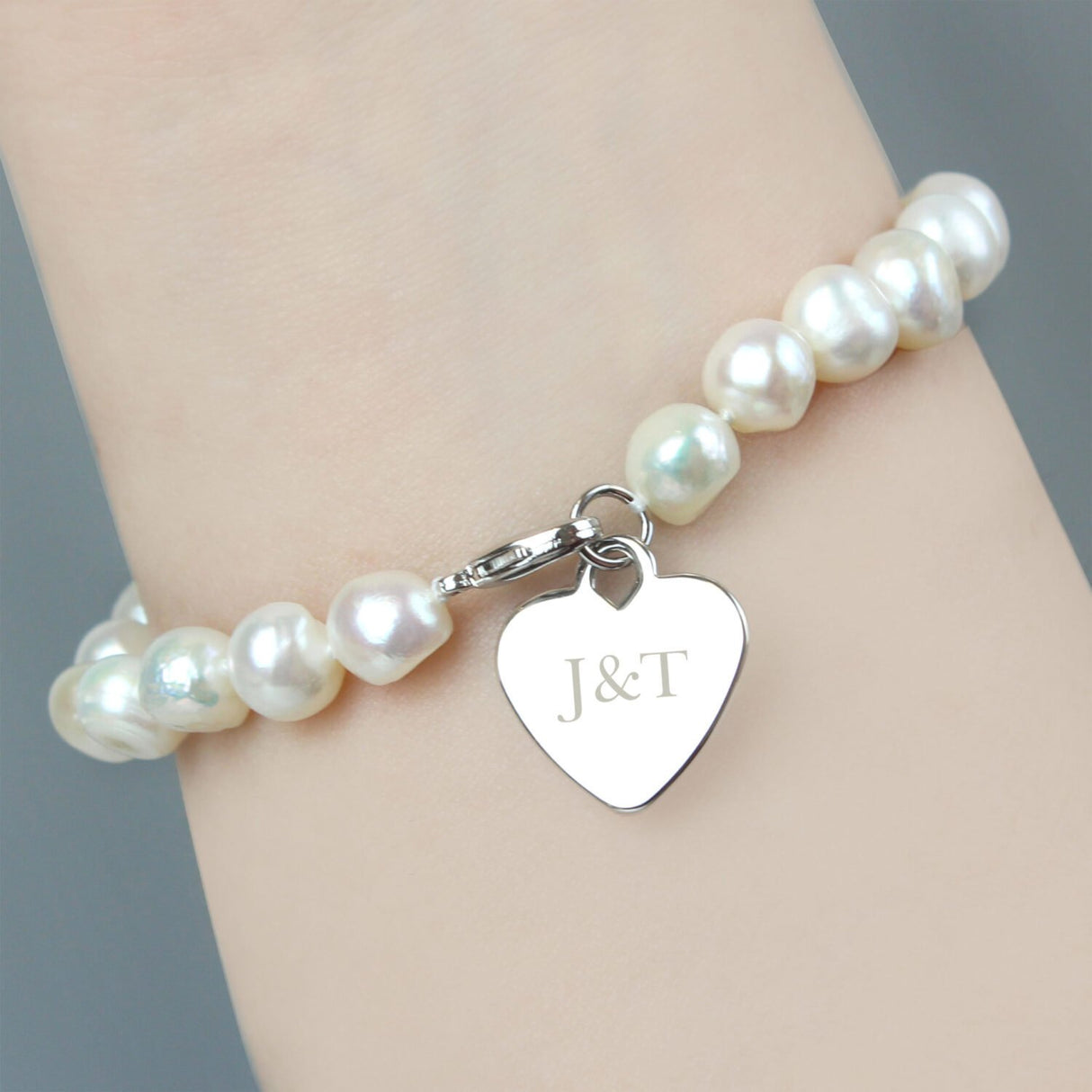 Personalised Anniversary Silver Box and Pearl Bracelet - Bracelets at Gift Moments