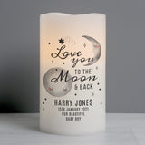 Personalised To The Moon LED Candle: 1 - LED Lighting By Gift Moments