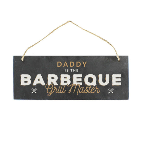 Personalised Barbeque Grill Master Hanging Slate Plaque - Signs & Plaques at Gift Moments