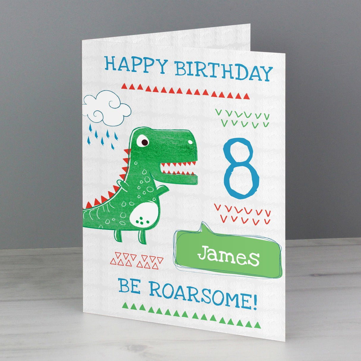 Personalised 'Be Roarsome' Dinosaur Card - Greeting Cards at Gift Moments