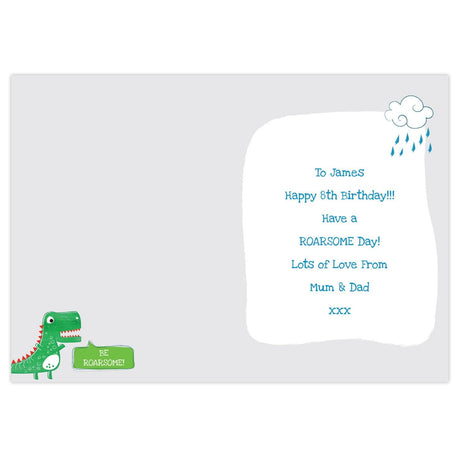 Personalised 'Be Roarsome' Dinosaur Card - Greeting Cards at Gift Moments