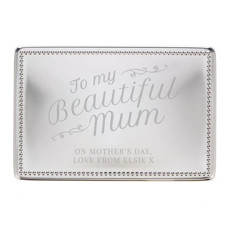 Personalised Beautiful Mum Rectangular Jewellery Box - Jewellery Boxes at Gift Moments