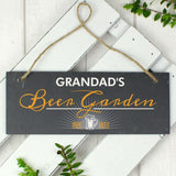 Personalised Beer Garden Printed Hanging Slate Plaque - Signs & Plaques at Gift Moments