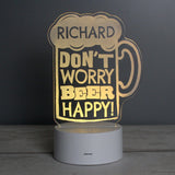 Personalised Beer Happy LED Colour Changing Light - LED Lighting at Gift Moments