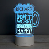 Personalised Beer Happy LED Colour Changing Light - LED Lighting at Gift Moments