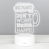 Personalised Beer Happy LED Colour Changing Light - LED Lighting at Gift Moments