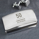 Personalised Birthday Big Age Cufflink Box - Cufflink Boxes at Gift Moments