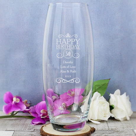 Personalised Birthday Bullet Vase - Vases at Gift Moments