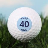 Personalised Big Age Golf Ball in Blue: 3 - Golf Balls By Gift Moments