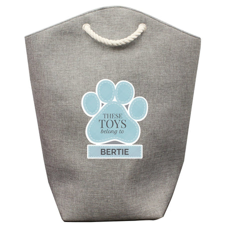 Personalised Blue Paw Print Storage Bag - Storage at Gift Moments