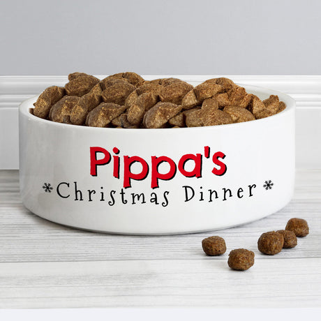 Christmas Dinner Medium Pet Bowl - Gift Moments