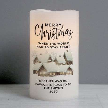 Personalised Christmas Town LED Candle - LED Lighting at Gift Moments