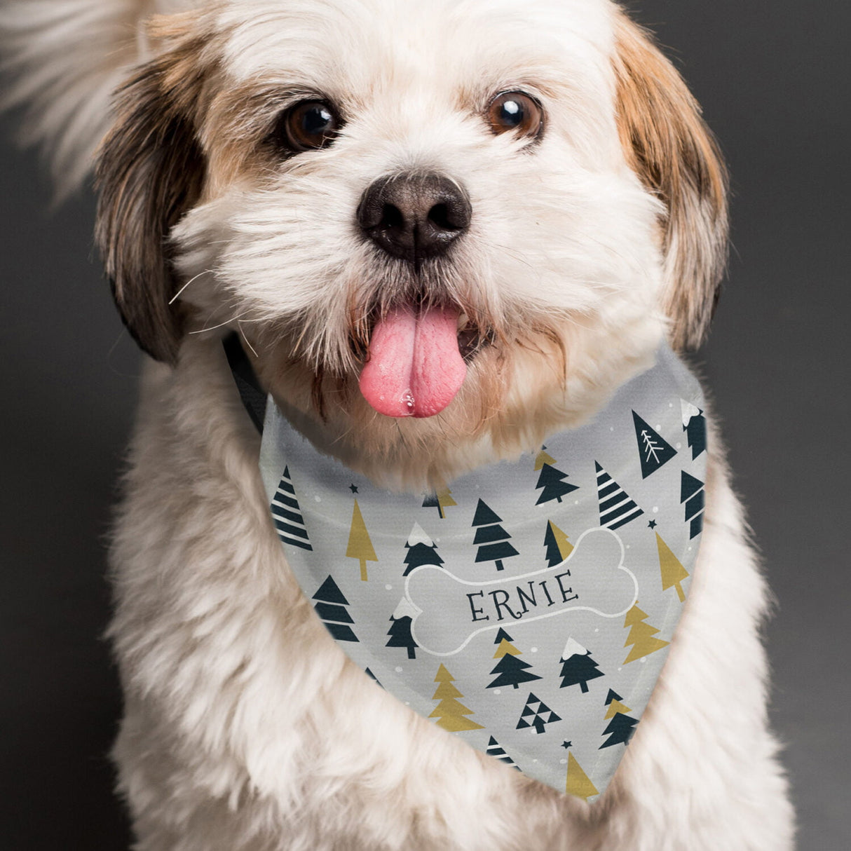 Personalised Christmas Tree Dog Bandana - Pet Products at Gift Moments