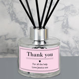 Personalised Pink Reed Diffuser: 2 - Reed Diffusers By Gift Moments