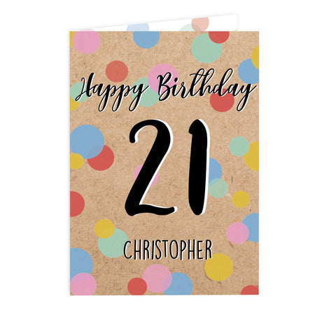 Personalised Confetti Birthday Card: 3 - Greeting Cards By Gift Moments