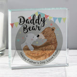 Personalised Daddy Bear Crystal Token: 1 - Crystal Tokens By Gift Moments