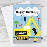 Personalised Digger Birthday Card - Greeting Cards at Gift Moments