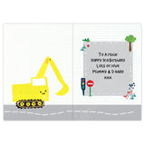 Personalised Digger Birthday Card - Greeting Cards at Gift Moments